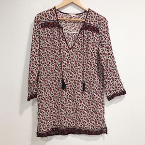 Soft Surroundings Floral Pattern V-Neck Tunic XS